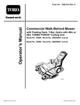 Toro Commercial Walk-Behind Mower, Floating Deck Split Lever Hydro Drive User manual