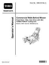 Toro Commercial Walk-Behind Mower, Fixed Deck, T-Bar, Gear Drive User manual