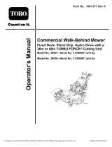 Toro Commercial Walk-Behind Mower, Fixed Deck, Pistol Grip, Hydro Drive User manual