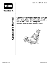 Toro Commercial Walk-Behind Mower, Fixed Deck, Pistol Grip, Hydro Drive User manual