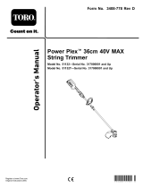 Toro PowerPlex 36cm 40V MAX String Trimmer User manual