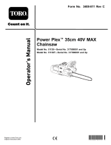 Toro PowerPlex 35cm 40V MAX Chainsaw User manual