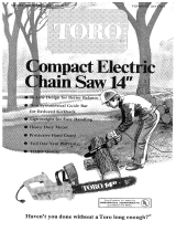 Toro 14" Electric Chain Saw User manual