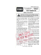 Toro 910 Electric Trimmer User manual