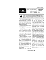 Toro 1410 Electric Trimmer User manual