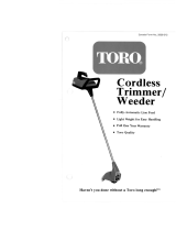 Toro Cordless Trimmer User manual