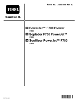 Toro PowerJet F700 Blower User manual