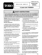 Toro TC 3500 Gas Trimmer User manual