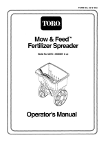 Toro Mow & Feed Fertilizer Spreader User manual