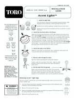 Toro Path Light, Bin Packaged Installation guide