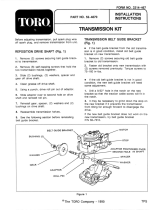 Toro Transmission Kit, Walk-Behind Lawnmower Installation guide