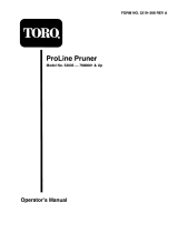 Toro Pruner, Chain Saw Straight Shaft (53037) User manual