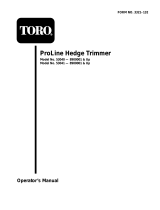 Toro 31" Single Action Hedge Trimmer User manual