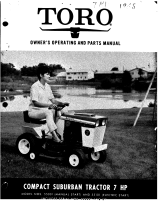 Toro Compact Suburban Electric Lawn Tractor User manual