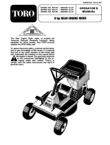 Toro 8-25 Rear Engine Rider User manual