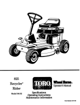 Toro 8-25 Recycler Rider User manual