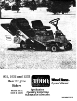 Toro 12-32 Rear Engine Rider User manual