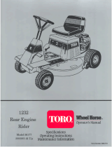 Toro 12-32 Rear Engine Rider User manual