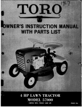 Toro 25" Lawn Tractor User manual
