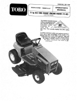 Toro 11-42 Lawn Tractor User manual