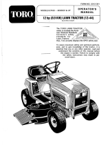 Toro 12-44 Pro Lawn Tractor User manual