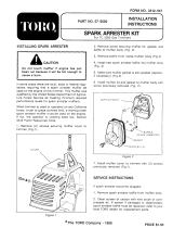 Toro Spark Arrestor Kit, TC 2000 Gas Trimmer Installation guide