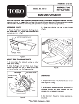 Toro Side Discharge Kit, Vacu-Power Rear Bagger Installation guide