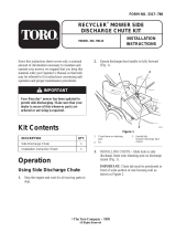Toro Side Discharge Chute, 53cm Rear Bagger Installation guide