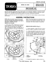 Toro Recycler Kit, 25" Side Discharge Mower (825 Rear Engine Rider) User manual