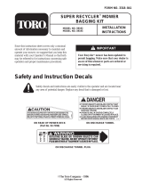 Toro Rear Bag Kit, 21" HP Recycler 3 Mower Installation guide