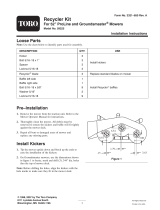 Toro Recycler Kit, 52" Side Discharge Mower Installation guide