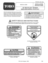 Toro 18" Recycler Mower Side Discharge Kit Installation guide