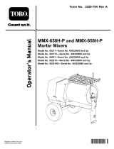 Toro MMX-658H-P Mortar Mixer User manual