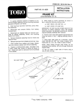 Toro Frame Kit Installation guide