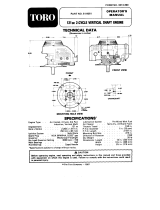 Toro 121cc, 2-Cycle, Vertical Shaft Replacement Engine User manual
