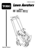 Toro 244 Turf Aerator User manual