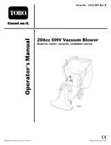 Toro 206cc OHV Vacuum Blower User manual