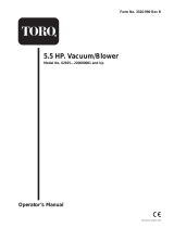 Toro 5.5 hp Lawn Vacuum User manual