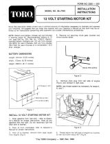 Toro Electric Start Kit, 12VDC, B&S Power Shift Snowthrower Installation guide