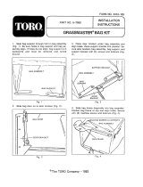 Toro Grassmaster Bag Kit Installation guide