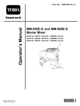 Toro MM-850E-S Mortar Mixer User manual