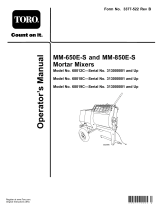 Toro MM-850E-S Mortar Mixer User manual