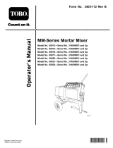 Toro MM-658H-S Mortar Mixer User manual