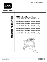 Toro MM-12511H-S Mortar Mixer User manual