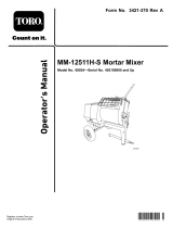 Toro MM-12511H-S Mortar Mixer User manual