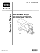 Toro MB-1600 Mud Buggy User manual