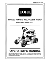 Toro 8-25 Rear Engine Rider User manual