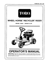 Toro 8-25 Rear Engine Rider User manual