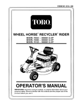 Toro 12-32 Recycler Rider User manual