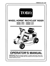 Toro 13-32 Rear Engine Rider User manual